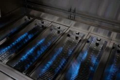 American Made Grills Encore 54" Built-In Hybrid - Natural Gas -BBQDIRECT Sales 08 amg e american made grill encore fuel trays lit 900x 1