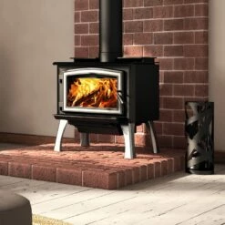 Osburn OB01700 Medium Wood Burning Stove- Up To 1800 Square Feet -BBQDIRECT Sales 1700 nickel door nickel structural legs 1