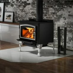Osburn 2000 Wood Burning Stove With Blower - OB02015 - Up To 2100 Square Feet -BBQDIRECT Sales 2000 nickel door and cast nickel legs