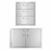 BBQ Direct Outdoor 2-piece Kitchen Set With 32-Inch Double Access Doors And 16-Inch Triple Access Drawer -BBQDIRECT Sales 20bbq 260 ad32 bbq 260 drw3