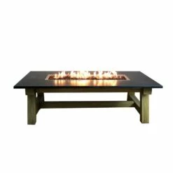 Elementi Workshop Rectangular Concrete Fire Pit Table - OFM106