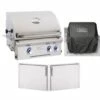 AOG L-Series 24-Inch 2-Burner Built-In Gas Grill Outdoor Kitchen Package W/ Optional Refrigerator -BBQDIRECT Sales 24nbl wo ref 800x800
