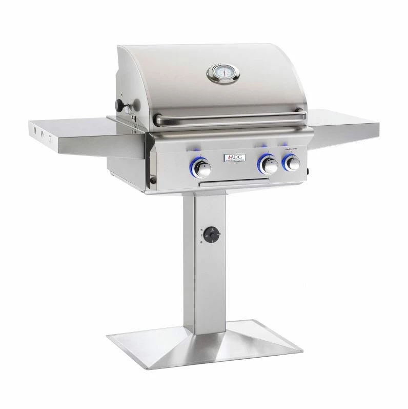 AOG L-Series 24-Inch 2-Burner Gas Grill On Pedestal With Rotisserie - 24NPL 3 AOG L-Series 24-Inch 2-Burner Gas Grill On Pedestal With Rotisserie - 24NPL