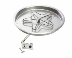 HPC 19/25/31-Inch Push Button Ignition Bowl Pan Natural Gas Fire Pit Kit - Penta-FPK-Bowl-B -BBQDIRECT Sales 25FPK Hardpipe 3