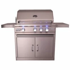 RCS Cutlass Pro 30-Inch Freestanding Gas Grill With Rear Infrared Burner & Blue LED Lights - RON30A/RONMC/RON30ALP