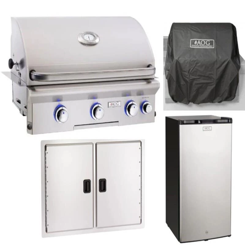AOG L-Series 30-Inch 3-Burner Built-In Gas Grill Outdoor Kitchen Package W/ Optional Refrigerator 4 AOG L-Series 30-Inch 3-Burner Built-In Gas Grill Outdoor Kitchen Package W/ Optional Refrigerator - Image 2