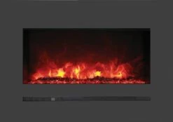 Amantii - Linear Electric Fireplace Series - WM-FML-26-3223-STL -BBQDIRECT Sales 3223 glass 03 orange 560