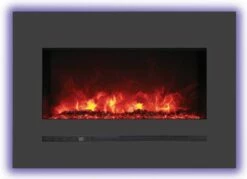 Amantii - Linear Electric Fireplace Series - WM-FML-26-3223-STL -BBQDIRECT Sales 3223 glass 03 orange mood 560