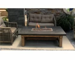 Elementi Workshop Rectangular Concrete Fire Pit Table - OFM106 -BBQDIRECT Sales 333 33