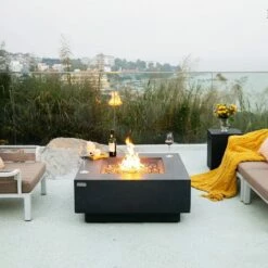 Elementi Plus Bergen Outdoor Fire Pit Table - OFG413DG -BBQDIRECT Sales 33 9 1