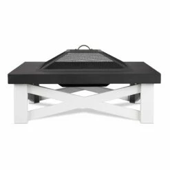 Real Flame Austin White Wood Burning Fire Pit - 350-WHT -BBQDIRECT Sales 350 wht front