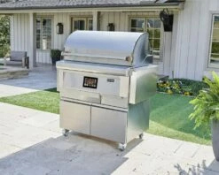 Coyote 36-Inch Freestanding Pellet Grill With Portable Cart - C1P36-FS 28 Coyote 36-Inch Freestanding Pellet Grill With Portable Cart - C1P36-FS -BBQDIRECT Sales 36 freestanding lifestyle front shelves down lid closed