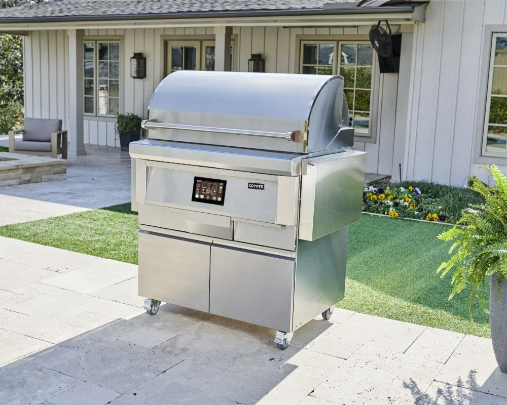 Coyote 36-Inch Freestanding Pellet Grill With Portable Cart - C1P36-FS 12 Coyote 36-Inch Freestanding Pellet Grill With Portable Cart - C1P36-FS - Image 10