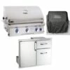 AOG L-Series 36-Inch 3-Burner Built-In Gas Grill Outdoor Kitchen Package W/ Optional Refrigerator -BBQDIRECT Sales 36nbl 3 wo ref 800x800