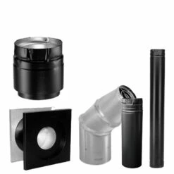 DuraVent 4-Inch Pellet Vent Pro Through The Wall Venting Kit - 4PVP-VK1