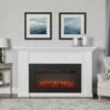 Real Flame 4130E-W Alcott 74 Inch Electric Fireplace With Mantel - White 2 Real Flame 4130E-W Alcott 74 Inch Electric Fireplace With Mantel - White -BBQDIRECT Sales 4130e w lifestyle 1