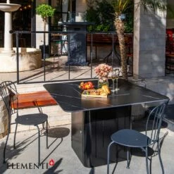 Elementi Plus Brugge Marble Porcelain Dining Table - OFP202 -BBQDIRECT Sales 444 31