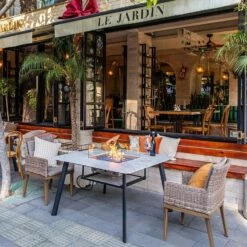 Elementi Plus Helsinki Marble Porcelain Dining Table - OFP302 -BBQDIRECT Sales 44 25