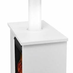 Real Flame 5005E-W Hollis 32 Inch Electric Fireplace With Flue - White -BBQDIRECT Sales 5005e w detail 1