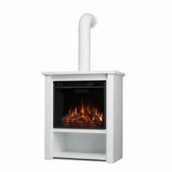 Real Flame 5005E-W Hollis 32 Inch Electric Fireplace With Flue - White -BBQDIRECT Sales 5005e w hero