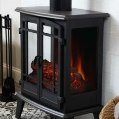 Real Flame 5020E-BK Foster Electric Stove - Black 10 Real Flame 5020E-BK Foster Electric Stove - Black -BBQDIRECT Sales 5020 bk lifestyle 2