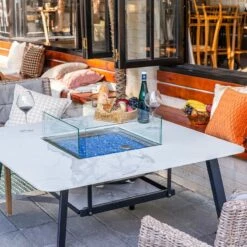 Elementi Plus Helsinki Marble Porcelain Dining Table - OFP302 -BBQDIRECT Sales 55 11