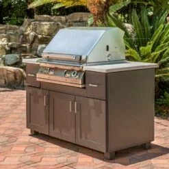 PGS Grills 57-Inch Kitchen Island For PGS 27-Inch Newport Grills -BBQDIRECT Sales 57 mod thumb 2