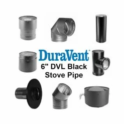 DuraVent 6 - Inch Diameter DVL Double-Wall Black Stove Pipe And Components