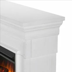 Real Flame 6720E-RW Emerson Grand 55 Inch Electric Fireplace With Mantel - Rustic White -BBQDIRECT Sales 6720e rw corner