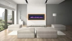 Amantii - Linear Electric Fireplace Series - WM-FML-60-6623-STL -BBQDIRECT Sales 6823 sable bo room 1000