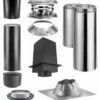 Duravent Cathedral Ceiling Kit With Double Wall Black Pipe Wood Stove Chimney Kit - CCDBKIT -BBQDIRECT Sales 6in cathedral ceiling double wall 3