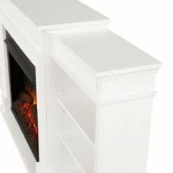 Real Flame 7190E-W Ashton Grand 92-Inch Electric Fireplace Entertainment Center - White -BBQDIRECT Sales 7190e w corner 1