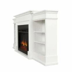 Real Flame 7190E-W Ashton Grand 92-Inch Electric Fireplace Entertainment Center - White -BBQDIRECT Sales 7190e w side