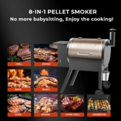 RINKMO 8-In-1 Wood Pellet Grill And Smoker PID Controller Outdoor BBQ Grill - NB-BQ15 -BBQDIRECT Sales 8 1 chart