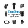 DuraVent 8-Inch Diameter Durablack Single Wall Black Stove Pipe - 8-Inch Durablack 1 DuraVent 8-Inch Diameter Durablack Single Wall Black Stove Pipe - 8-Inch Durablack -BBQDIRECT Sales 8 inch single wall bundle image