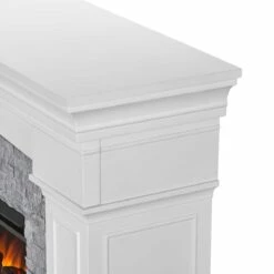 Real Flame 8290E-W Deland 63" Grand Electric Fireplace With Mantel - White -BBQDIRECT Sales 8290e w corner