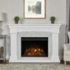 Real Flame 8290E-W Deland 63" Grand Electric Fireplace With Mantel - White -BBQDIRECT Sales 8290e w lifestyle 1