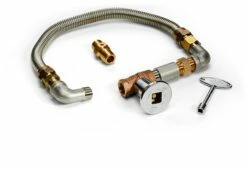 HPC 18-Inch Stainless Steel Round Burner Kit With Flex, Valve, Key, And Fittings - FPS18 KIT-B -BBQDIRECT Sales FPS Hardware Kit 9