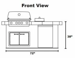 Lion Grill Island- Advanced Q -BBQDIRECT Sales advanced q front view