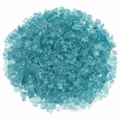 American Fire Glass 1/4 Inch Azuria Fire Glass - 10 Pounds