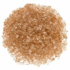 American Fire Glass 1/4 Inch Champagne Fire Glass - 10 Pounds