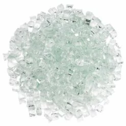 American Fire Glass 1/2 Inch Clear Fire Glass - 10 Pounds