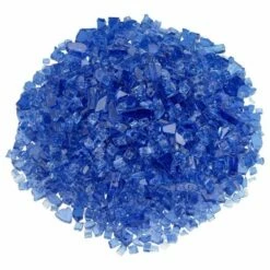 American Fire Glass 14 Inch Cobalt Blue Fire Glass - 10 Pounds