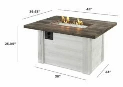 The Outdoor Greatroom Alcott Gas Fire Pit Table - ALC-1224 -BBQDIRECT Sales alcott dims