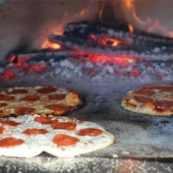 HPC Forno Dual Fuel Wood & Gas Glass Tile Pizza Oven With Cart - FDP-FORNO -BBQDIRECT Sales all pizza cooking 2