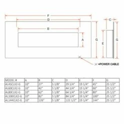 Modern Flames Ambiance CLX2 45 Inch Electric Fireplace - AL45CLX2-G -BBQDIRECT Sales ambiance size options