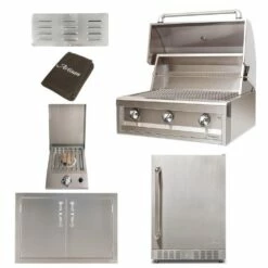 Artisan American Eagle Series 32" 6-Piece Grill Island Bundle