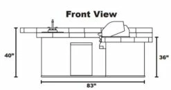 Lion Grill Island- American Q -BBQDIRECT Sales american q front view