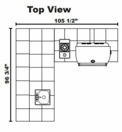Lion Grill Island- American Q -BBQDIRECT Sales american q top view