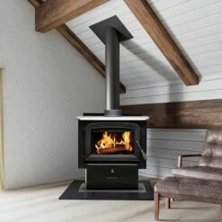 Ashley Large Wood Burning Stove - Heats Up To 2500 Square Feet -BBQDIRECT Sales aw2520e p lifestyle 1200x1200 1
